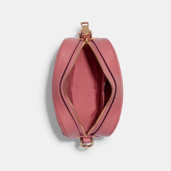 NWT Coach Mini Dempsey Camera Bag With Garden Plaid Print & Patch In Gold/Taffy - Picture 3 of 13